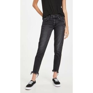 MOUSSY VINTAGE Staley Tapered Ankle Jeans Black NWT 24 25 26 28 $350